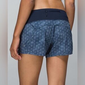 Lululemon Run Times Short 4-way Stretch Sashico Star Inkwell Ghost Inkwell